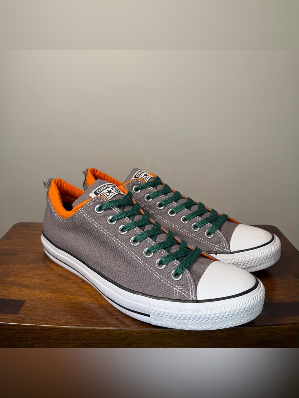 Converse Chuck Taylor All Star Dual Collar Ox Men 11 Gray Orange Green 140085F
